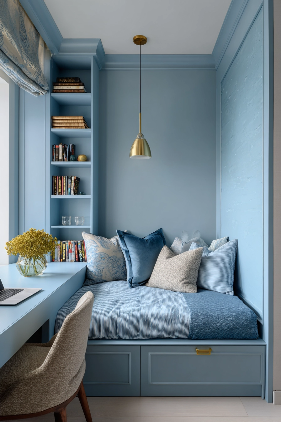 dusty blue bedroom 18