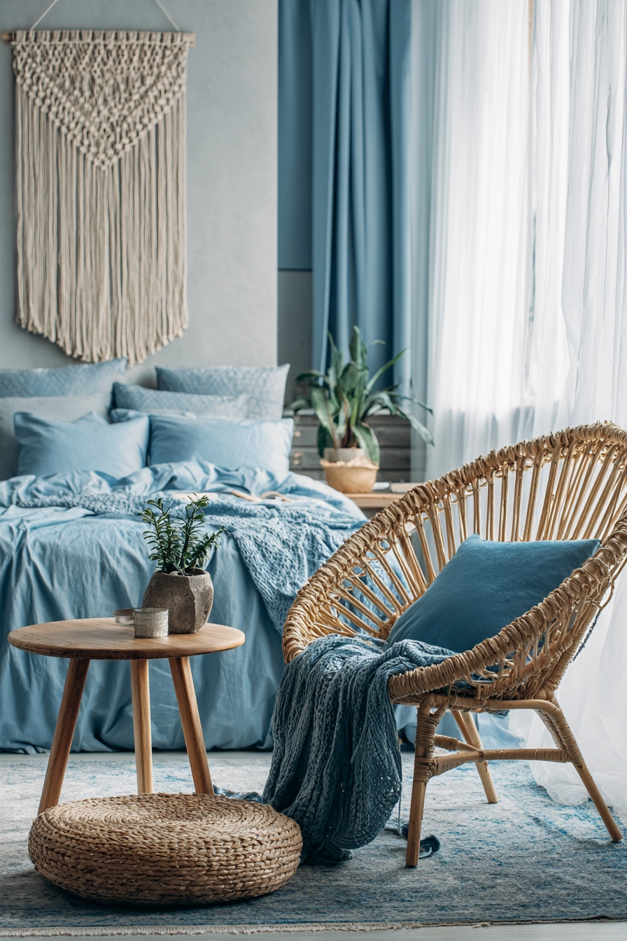 dusty blue bedroom 5