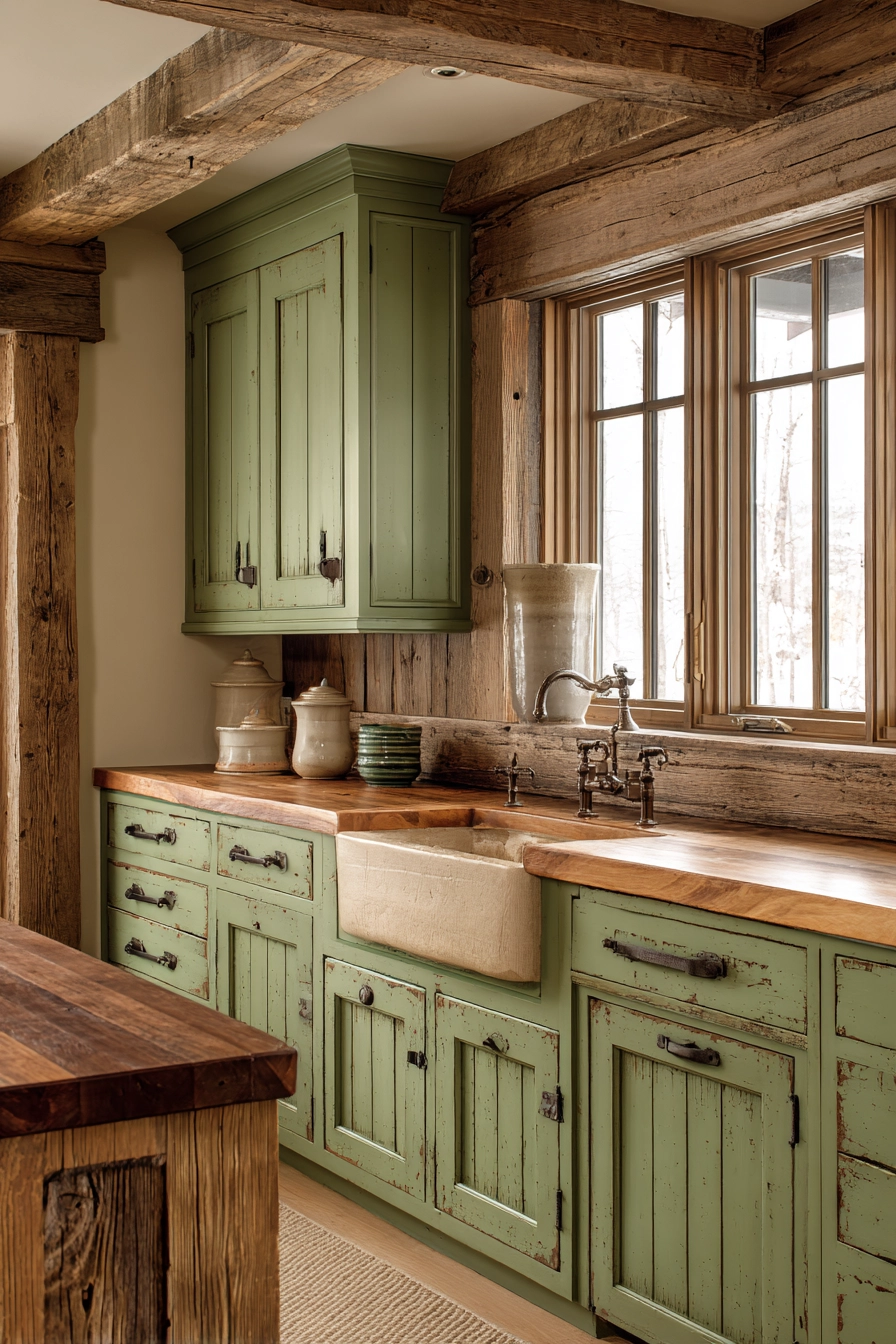 earthy kitchen cabinet colors 16