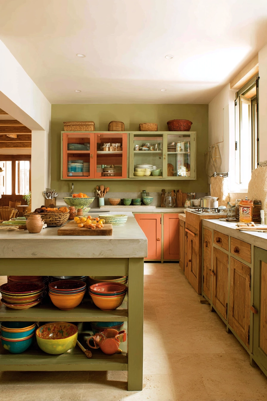earthy kitchen cabinet colors 19