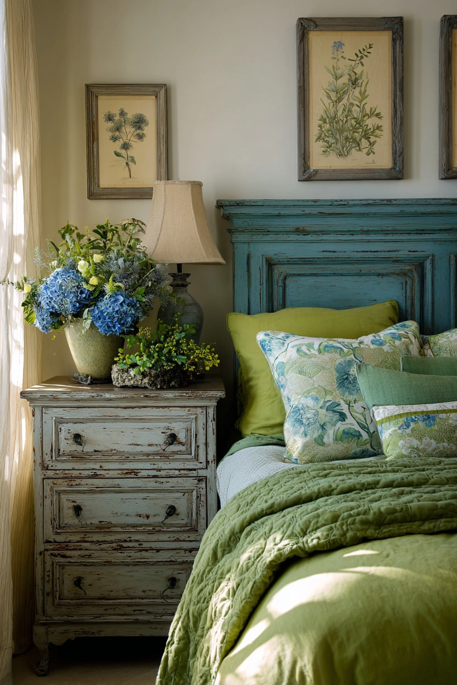 green and blue bedroom 11