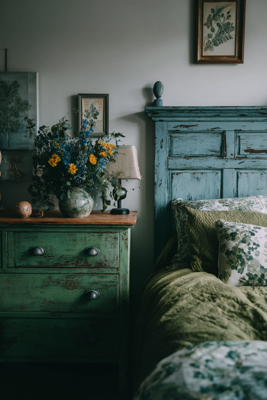 green and blue bedroom 12