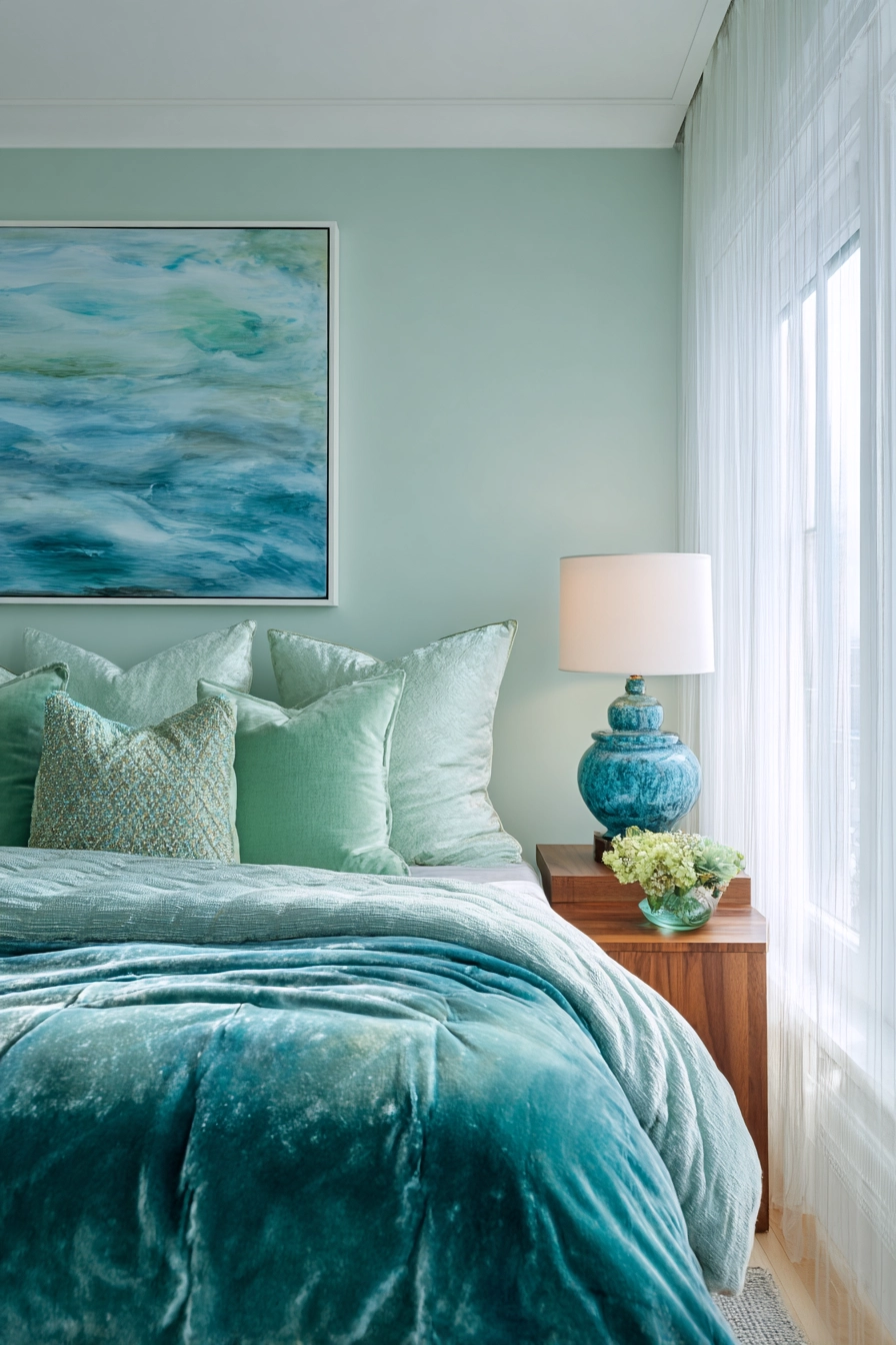 green and blue bedroom 2