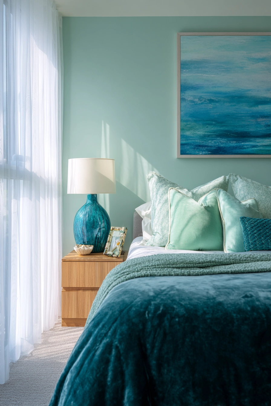 green and blue bedroom 3