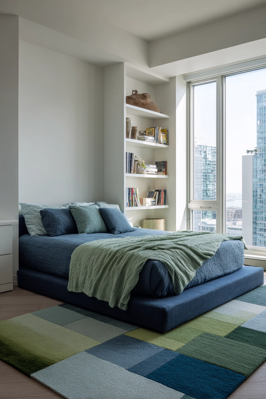 green and blue bedroom 7