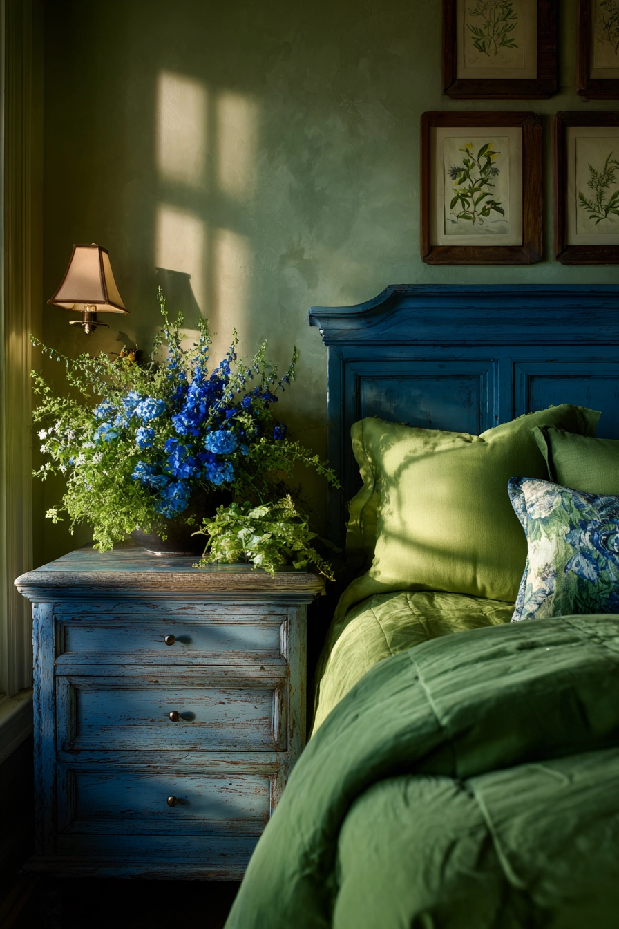 green and blue bedroom 9