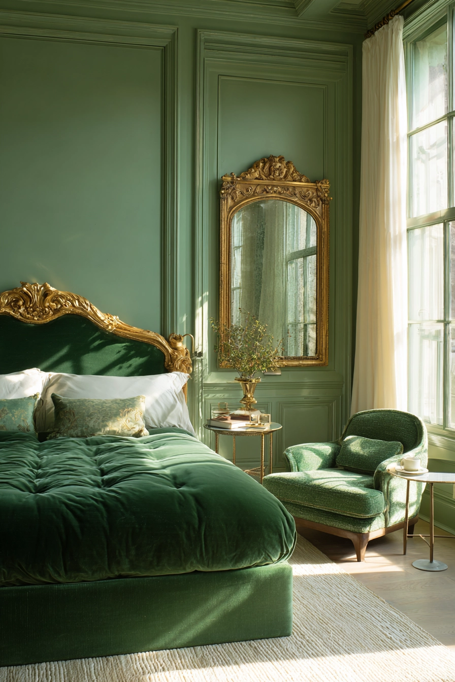 Creating a Dreamy Green and Gold Bedroom: Embrace Elegance and Serenity ...