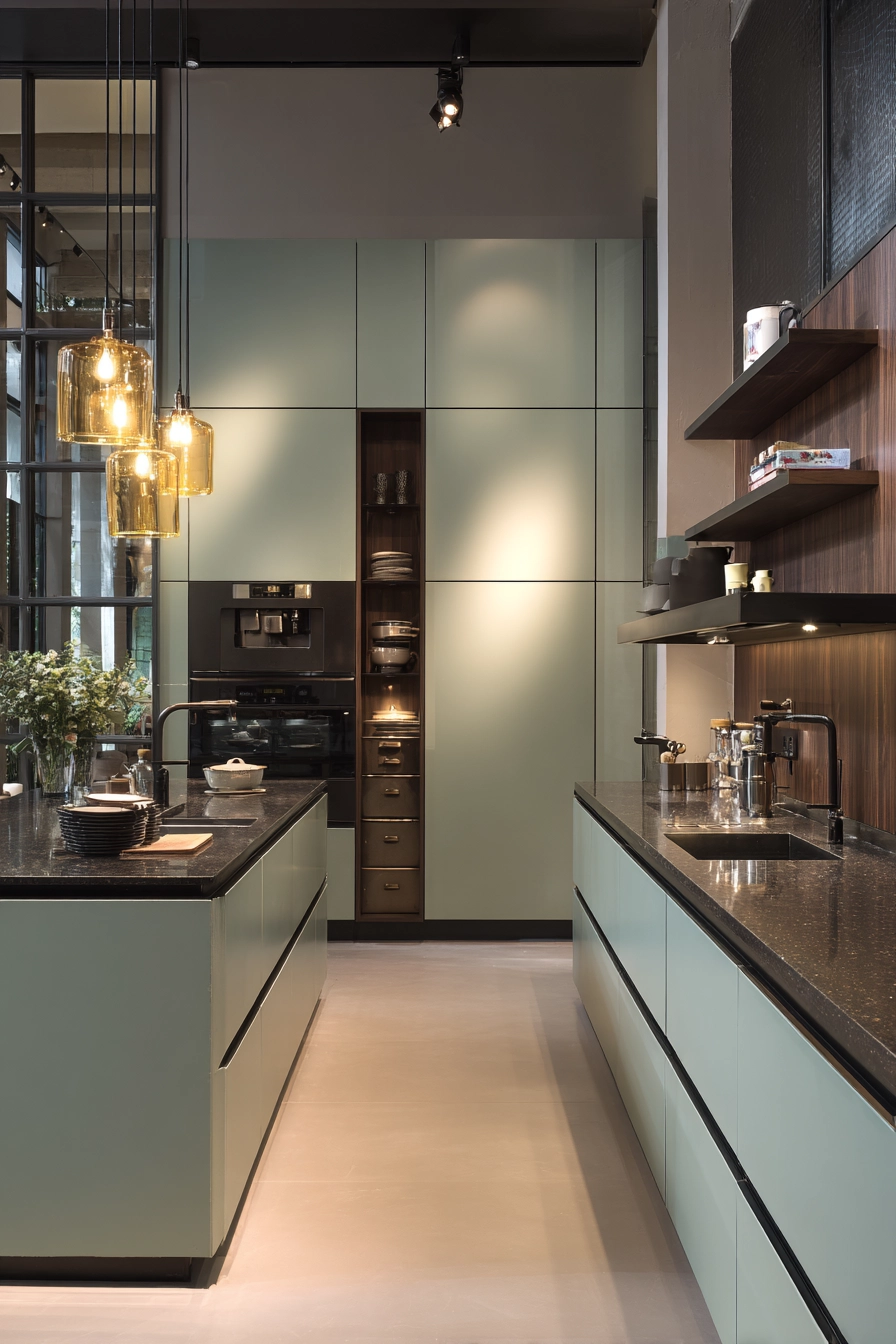 green kitchen cabinets 10