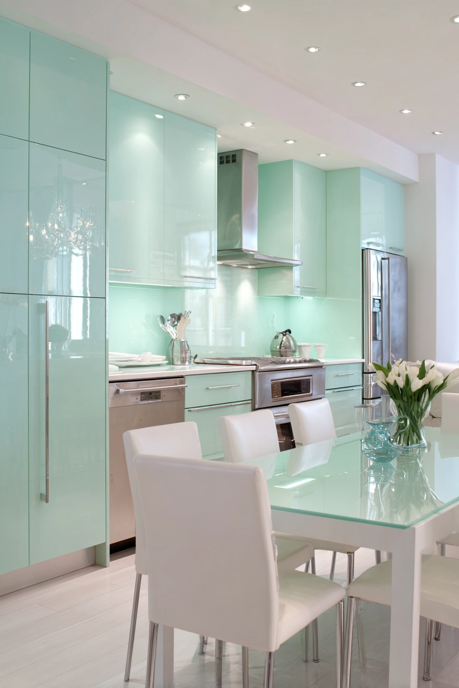 green kitchen cabinets 16