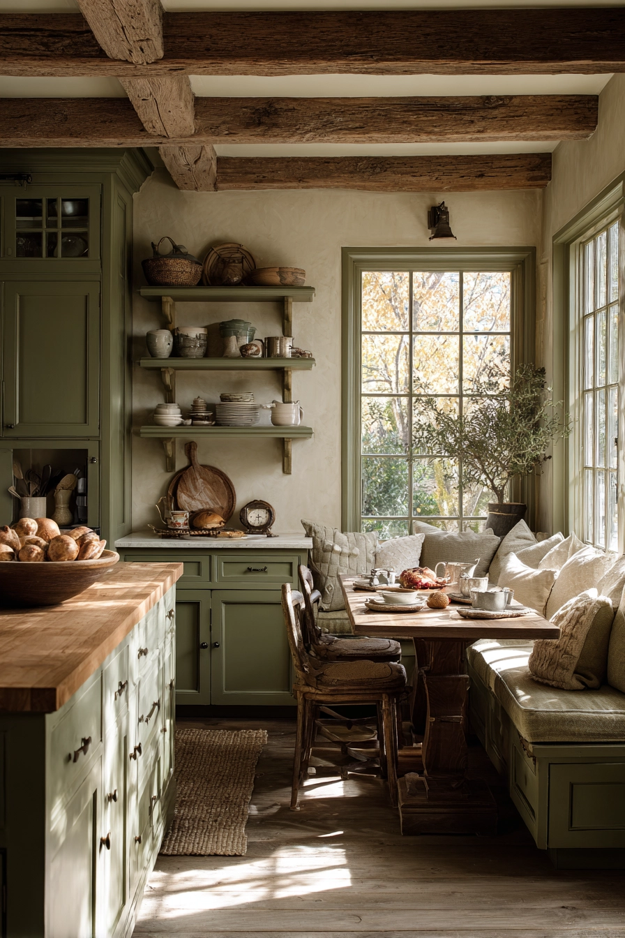 green kitchen cabinets 18