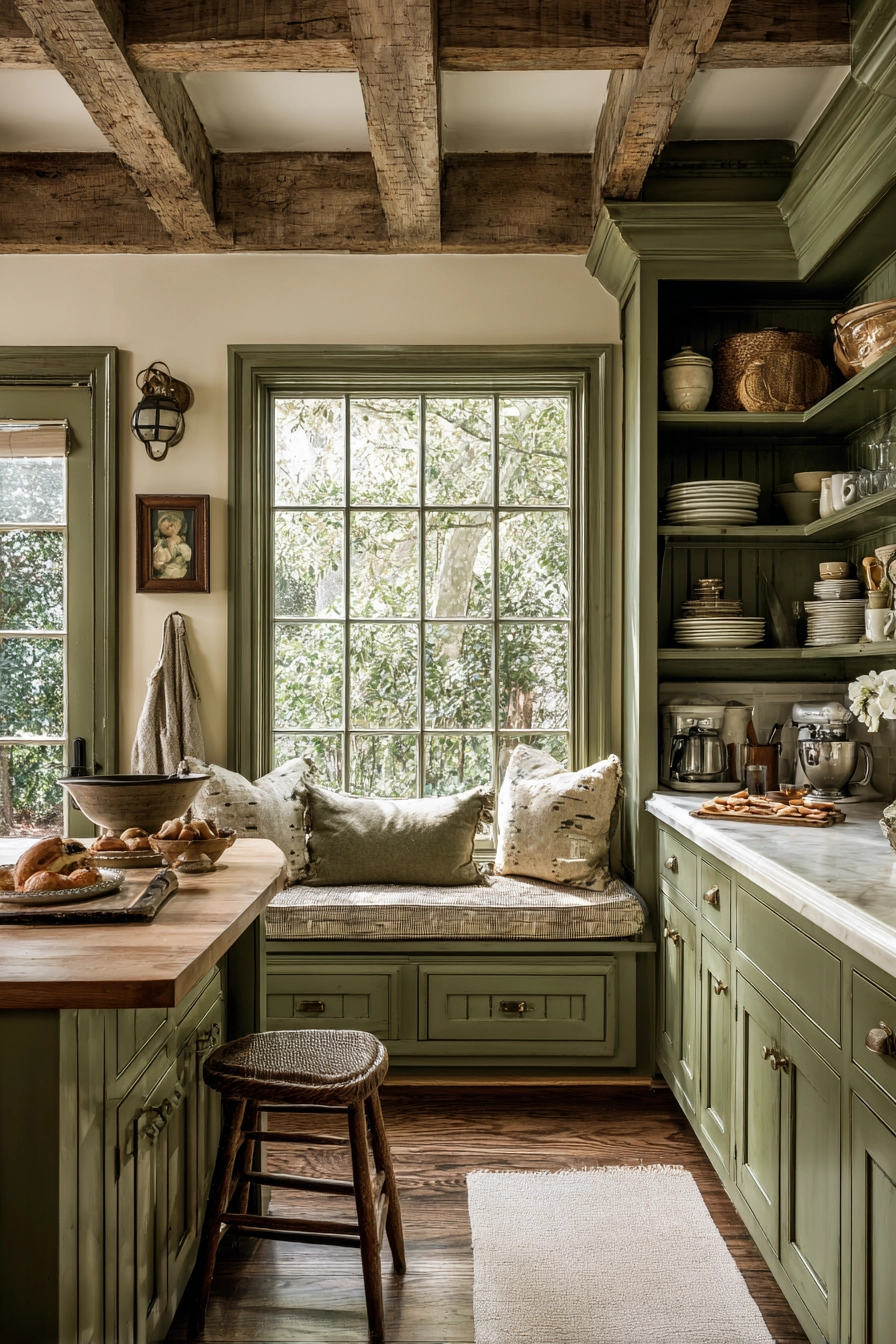 green kitchen cabinets 19