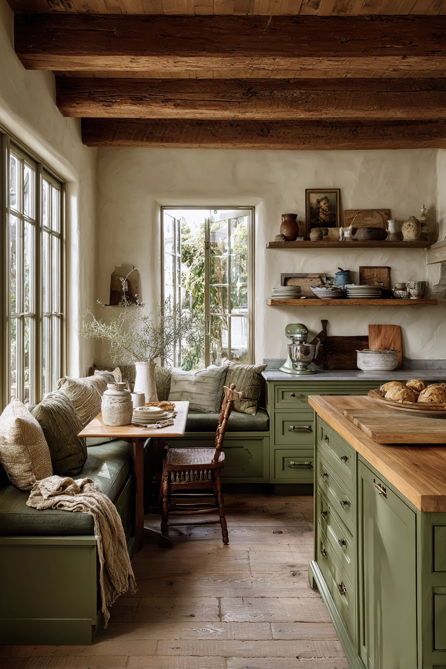 green kitchen cabinets 20