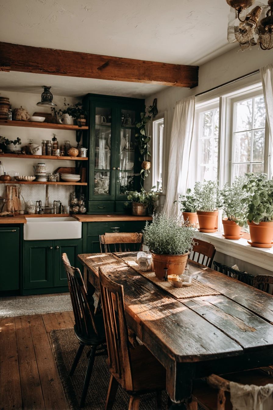 green kitchen cabinets 6