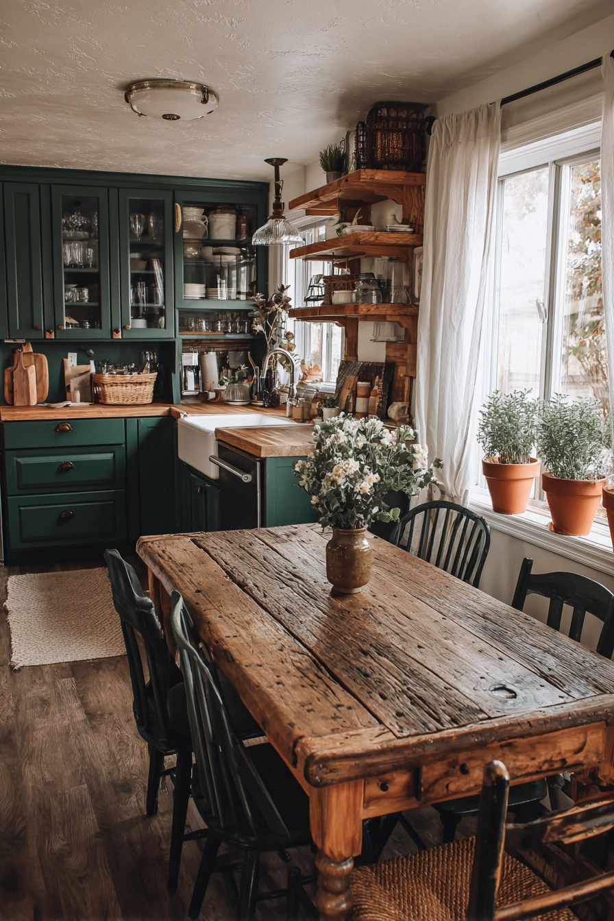 green kitchen cabinets 7