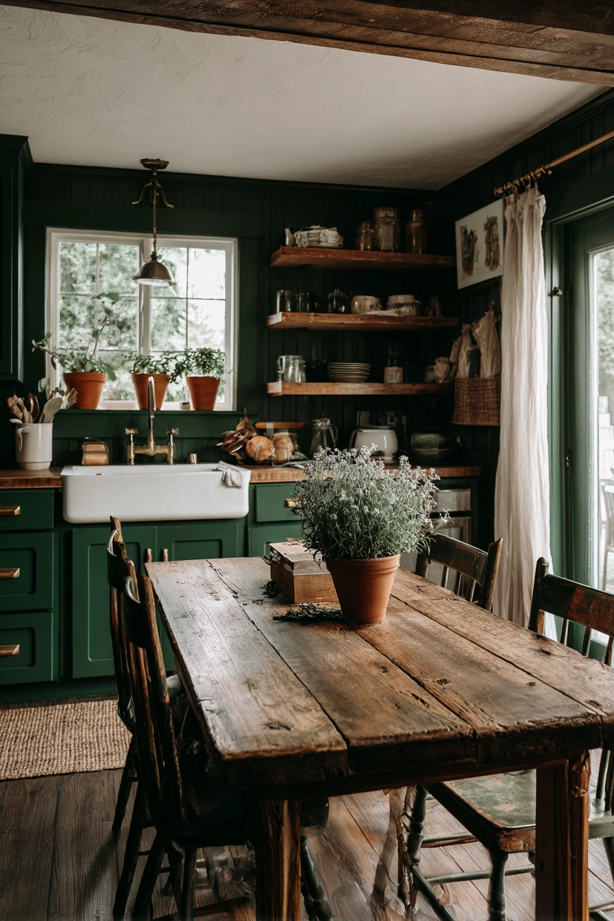 green kitchen cabinets 8