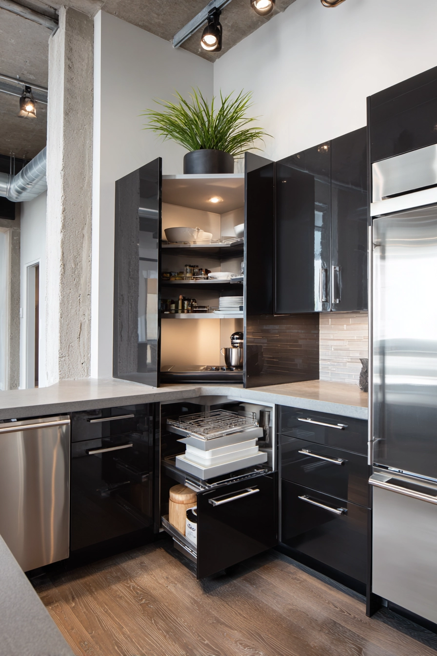 kitchen corner cabinet ideas 19