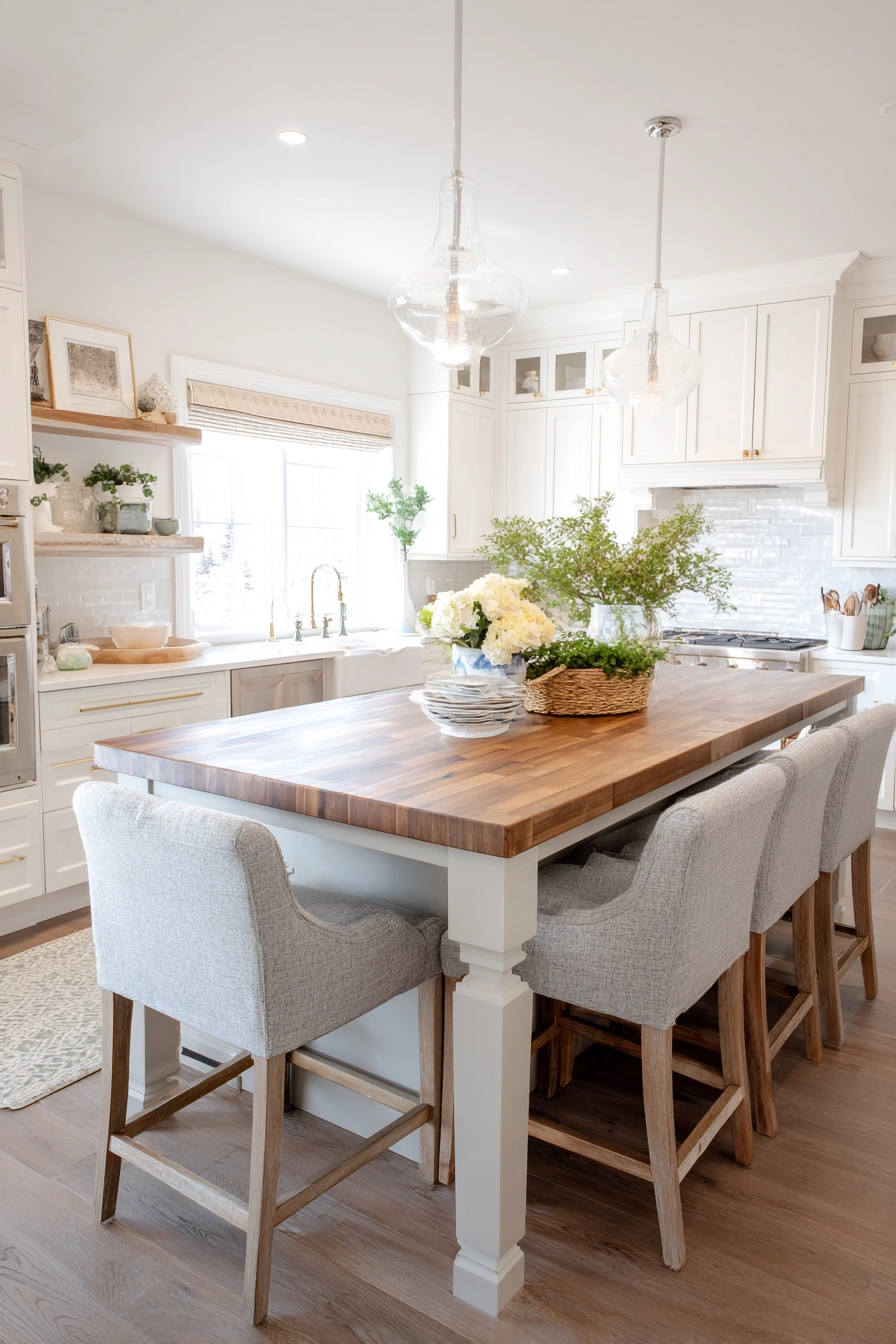 kitchen island with seating 15