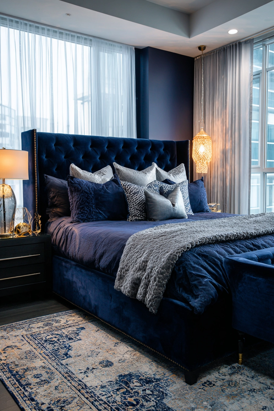 midnight blue bedroom 1