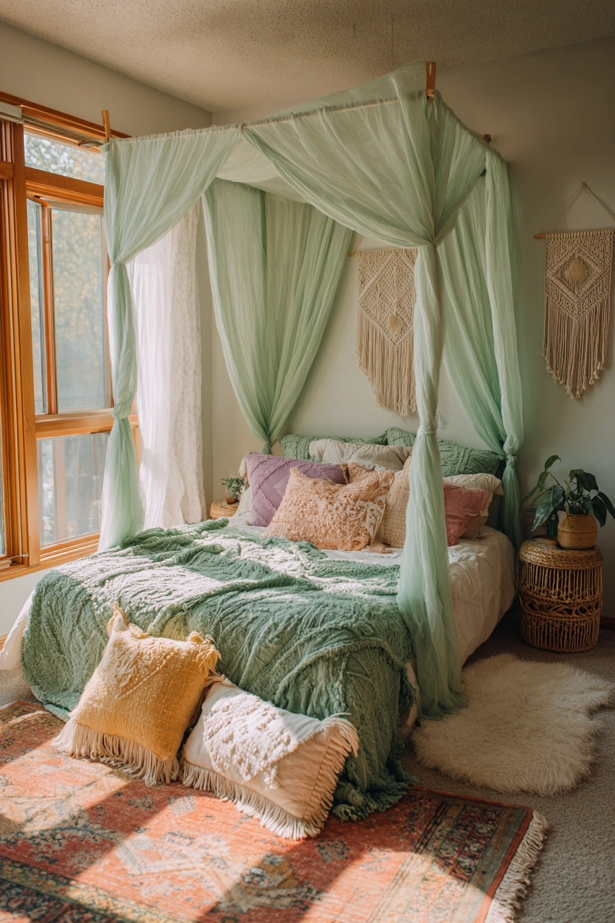 mint green bedroom 12