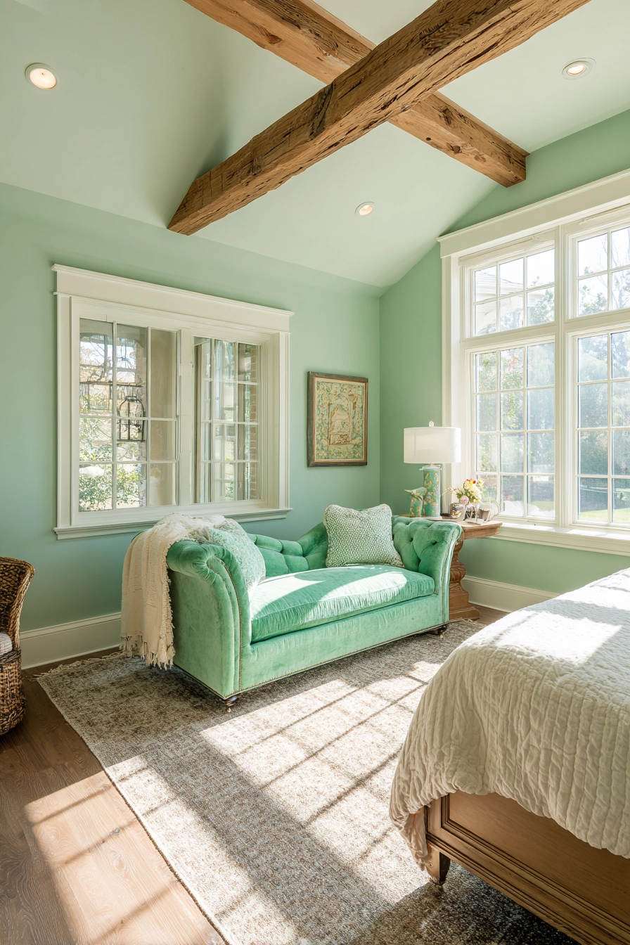 mint green bedroom 17