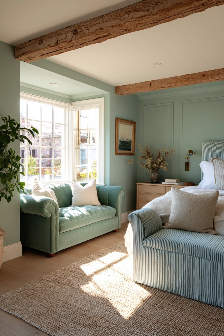 mint green bedroom 19