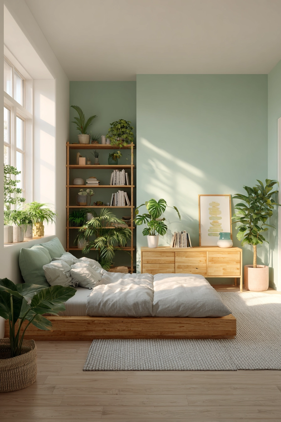 mint green bedroom 8