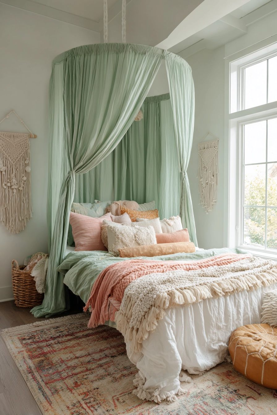 mint green bedroom 9