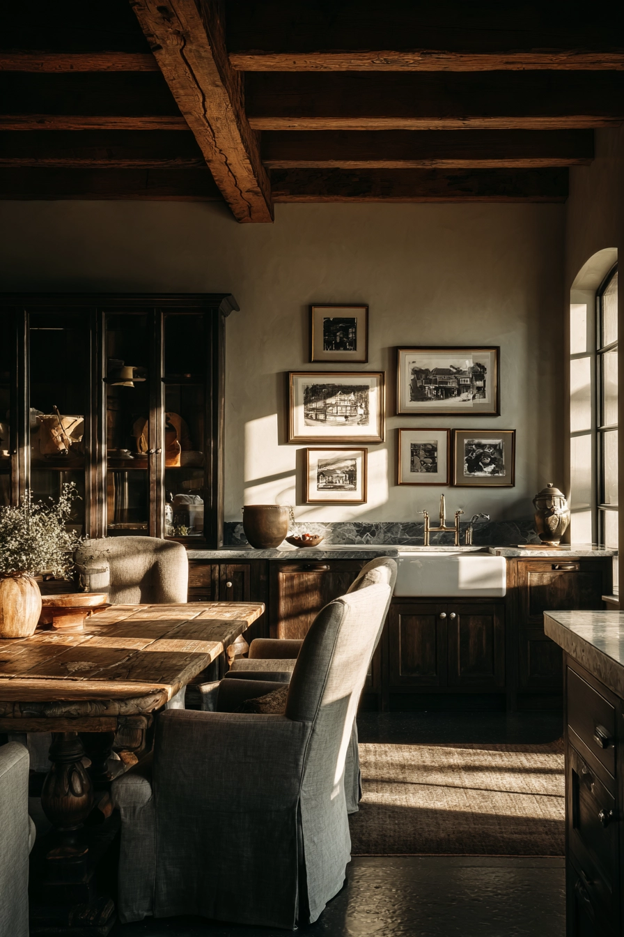 moody farmhouse kitchen 17