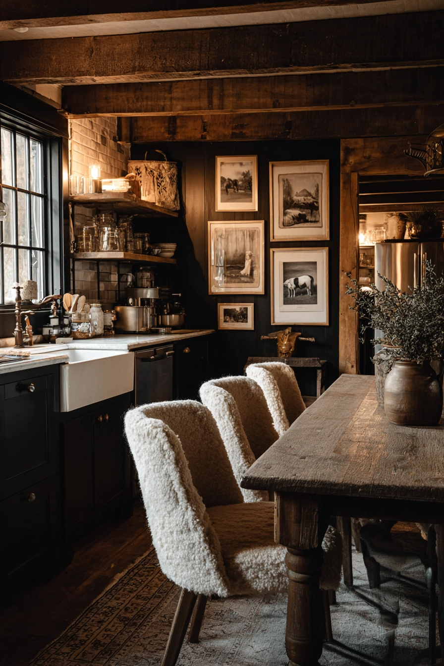 moody farmhouse kitchen 19