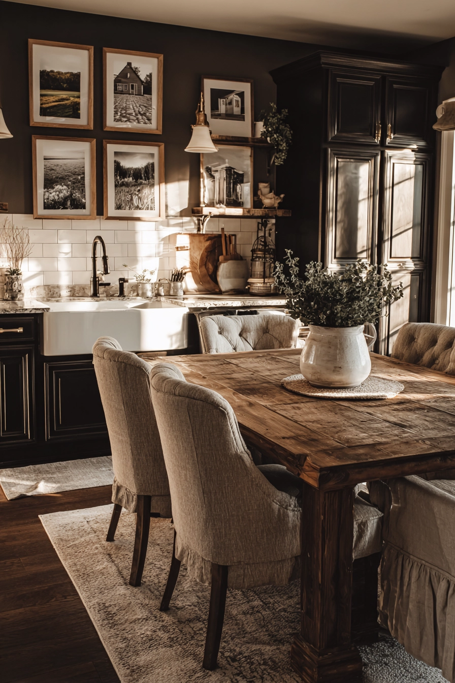 moody farmhouse kitchen 20