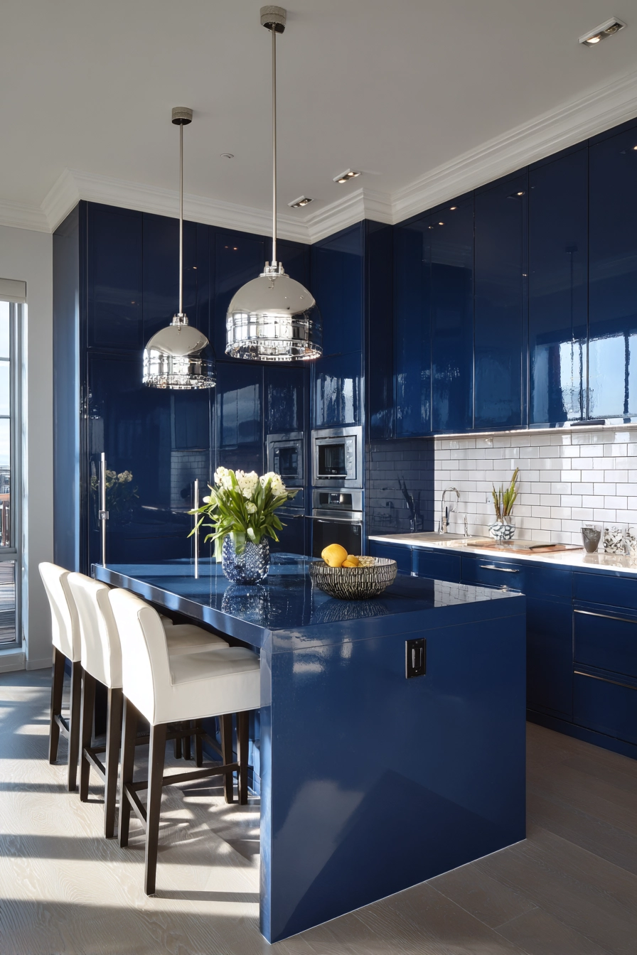 navy blue kitchen 10