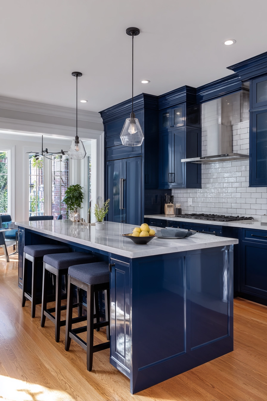 navy blue kitchen 12