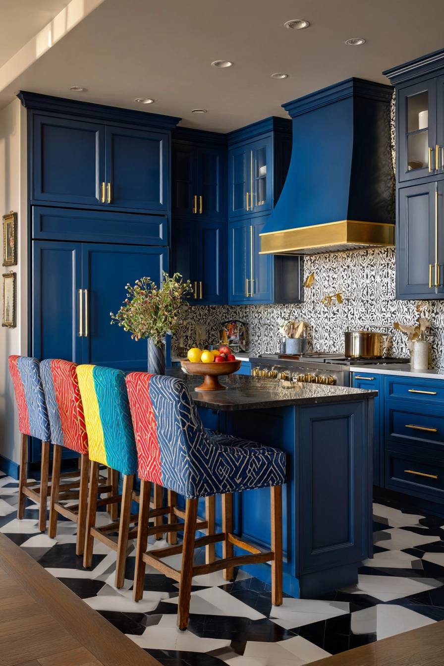 navy blue kitchen 17
