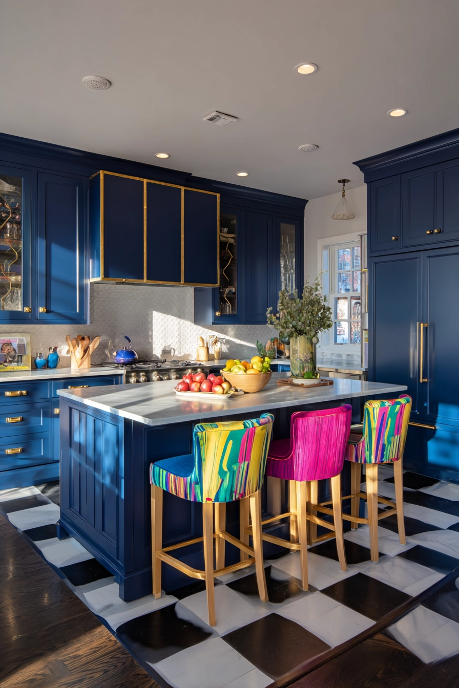 navy blue kitchen 20