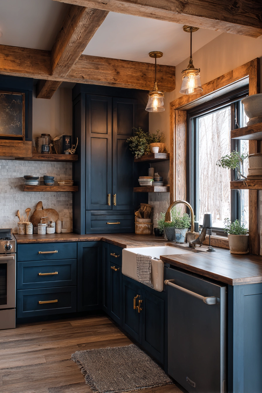 navy blue kitchen 6