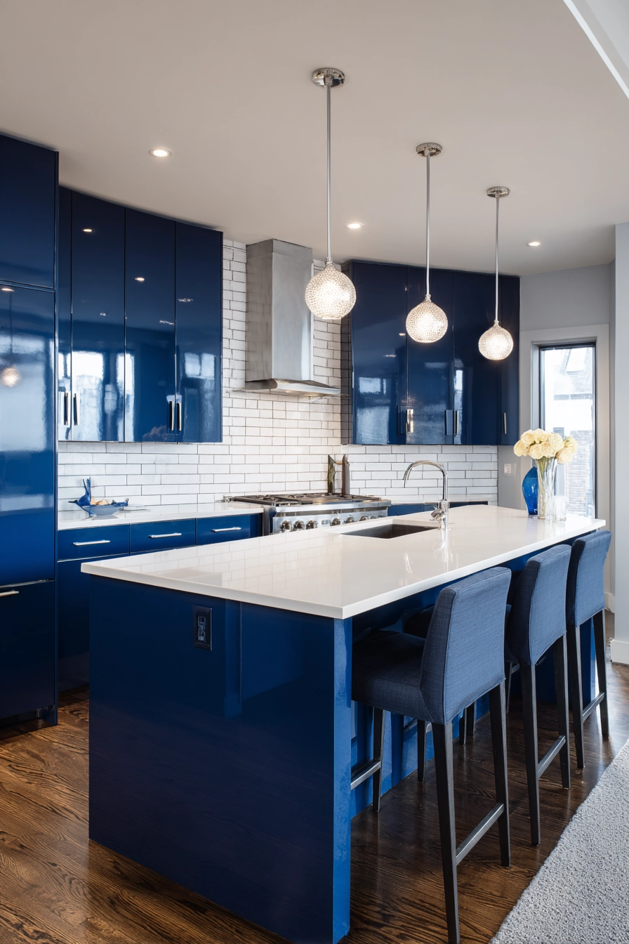 navy blue kitchen 9