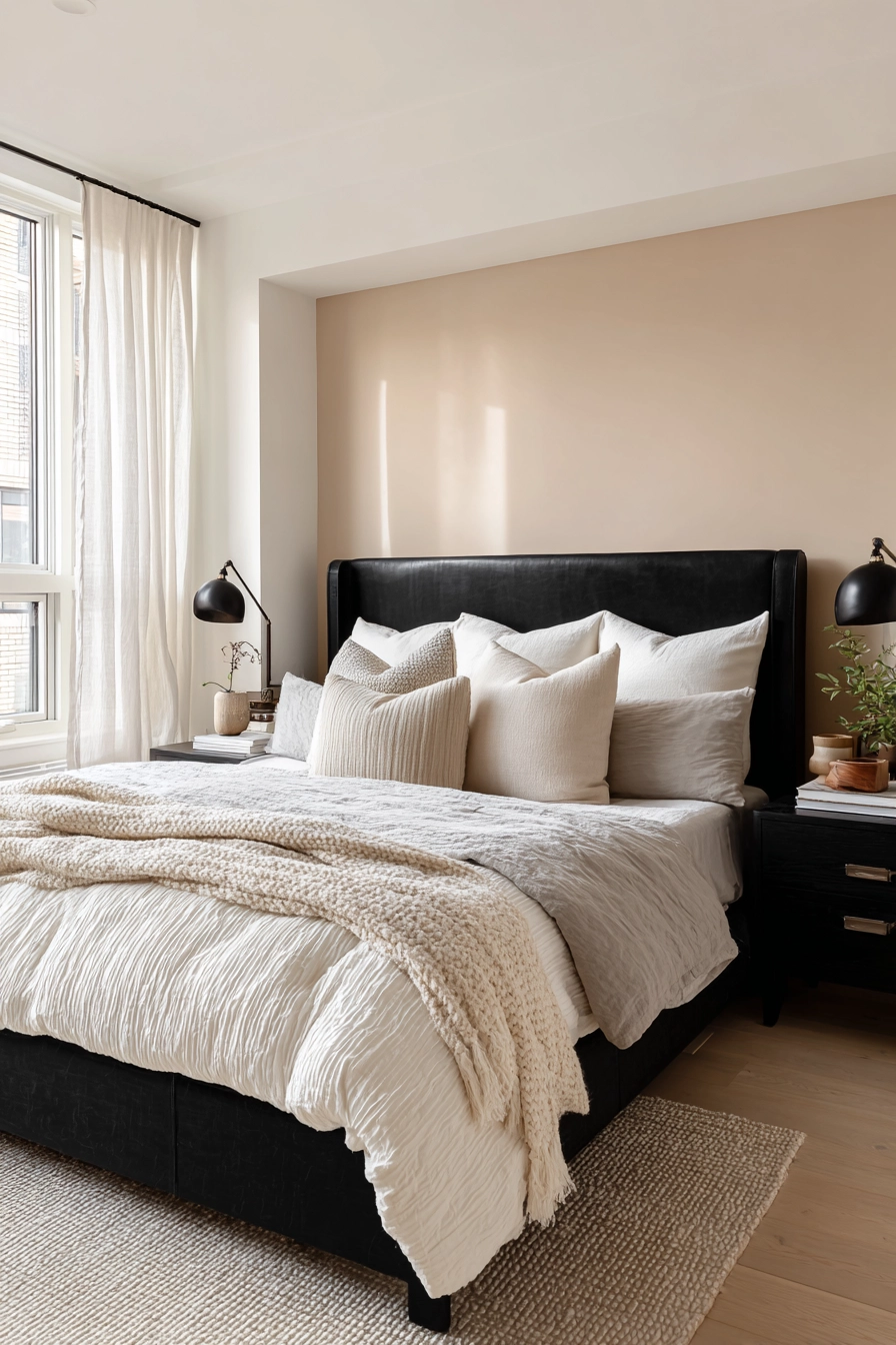 neutral and black bedroom 2