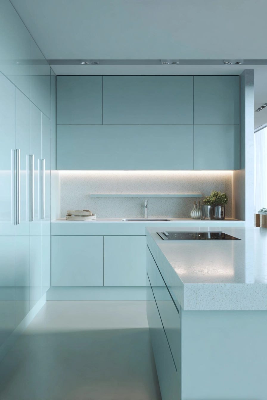 pale blue kitchen cabinets 11