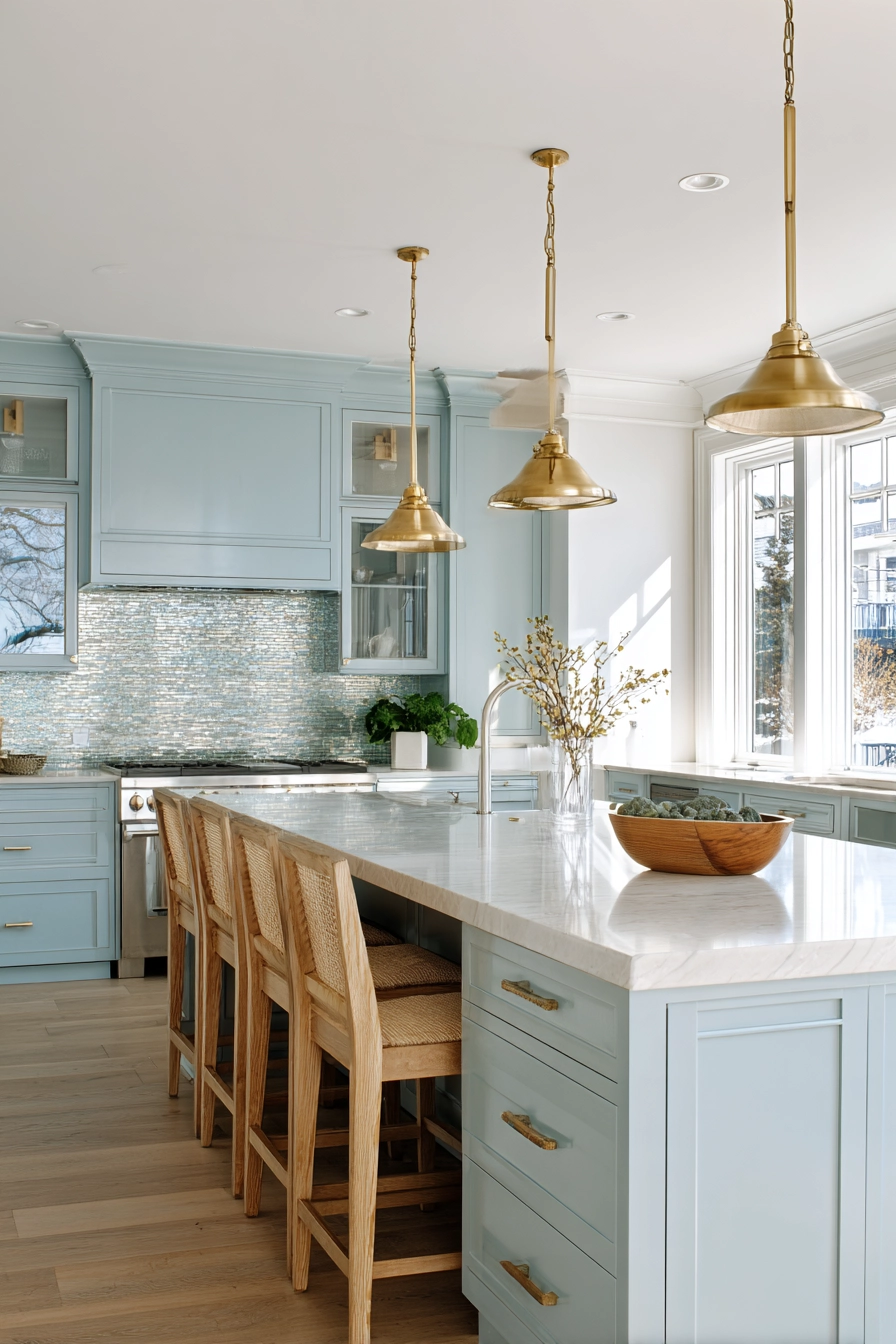 pale blue kitchen cabinets 2
