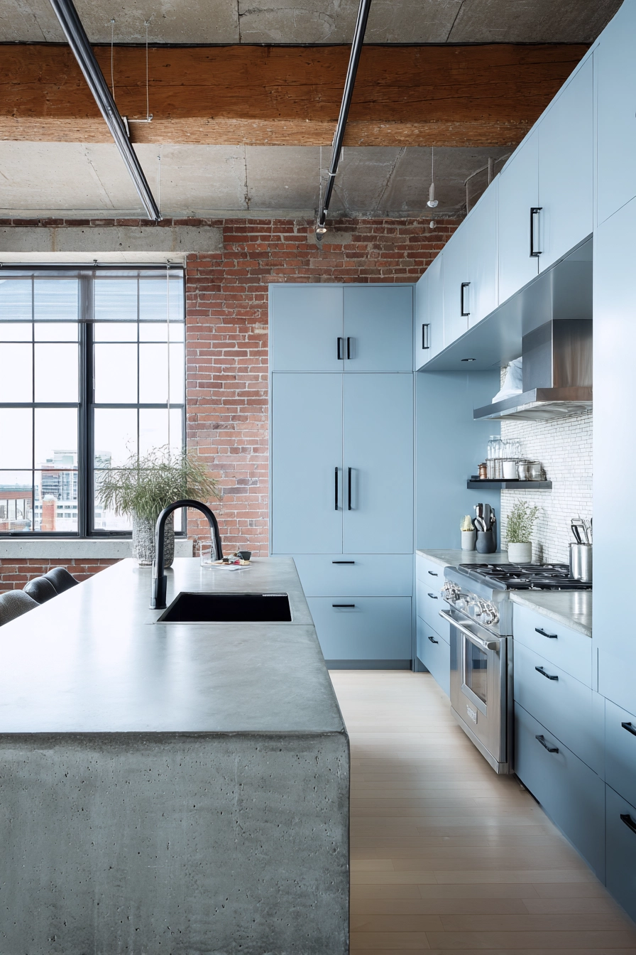 pale blue kitchen cabinets 20