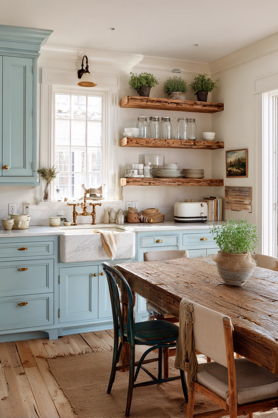 pale blue kitchen cabinets 5