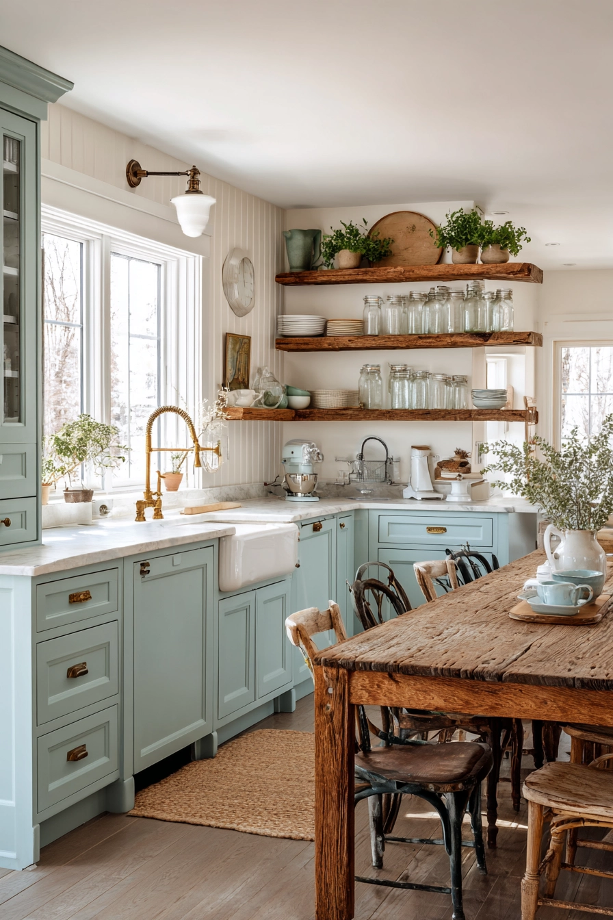 pale blue kitchen cabinets 6