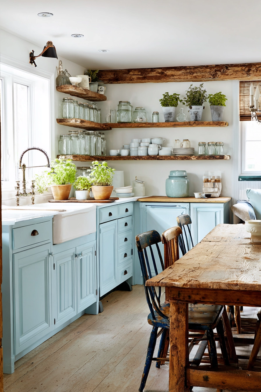 pale blue kitchen cabinets 7