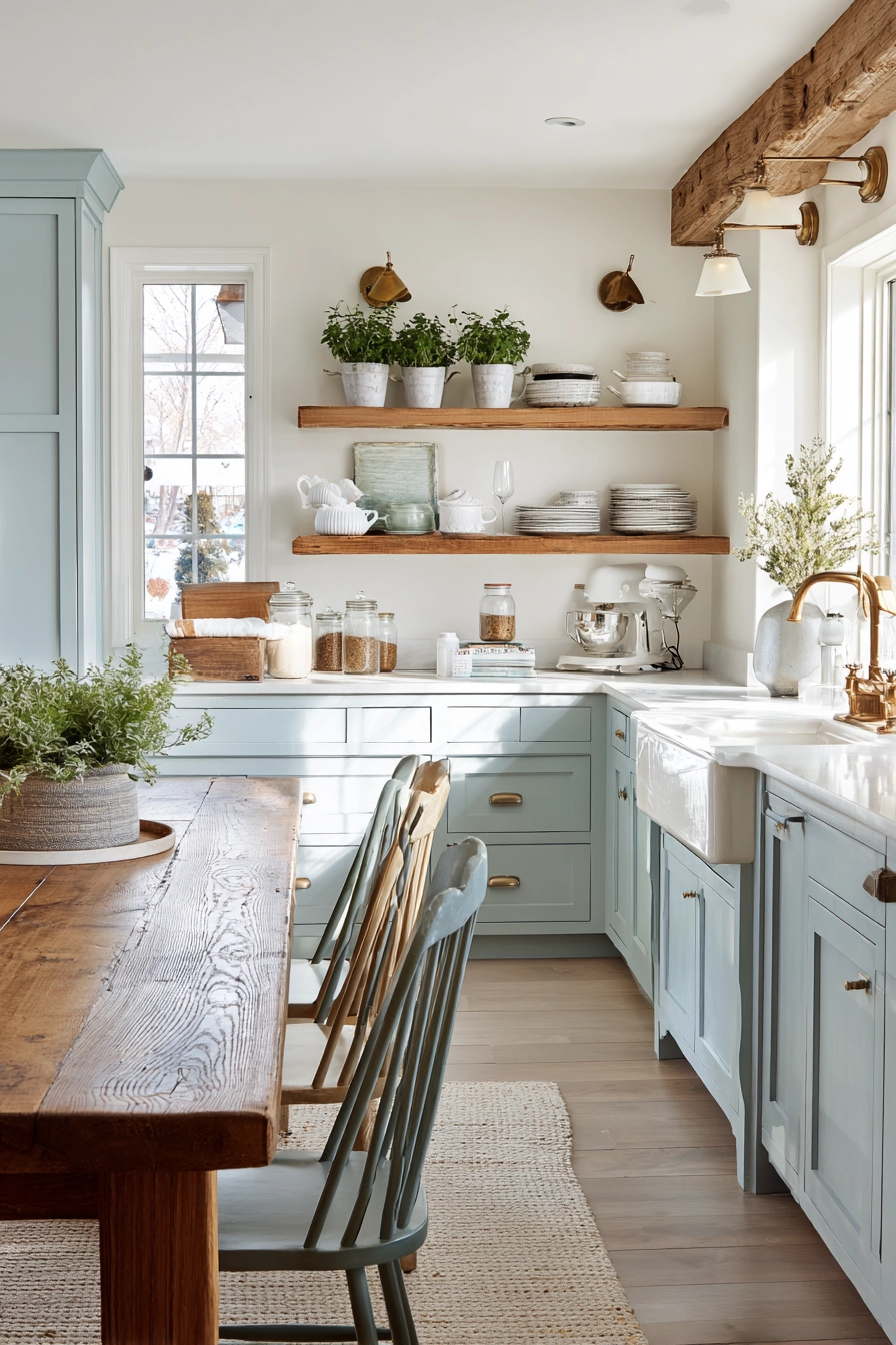 pale blue kitchen cabinets 8