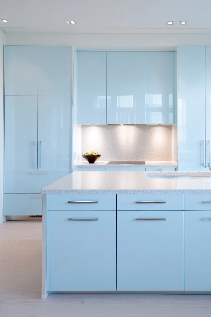 pale blue kitchen cabinets 9