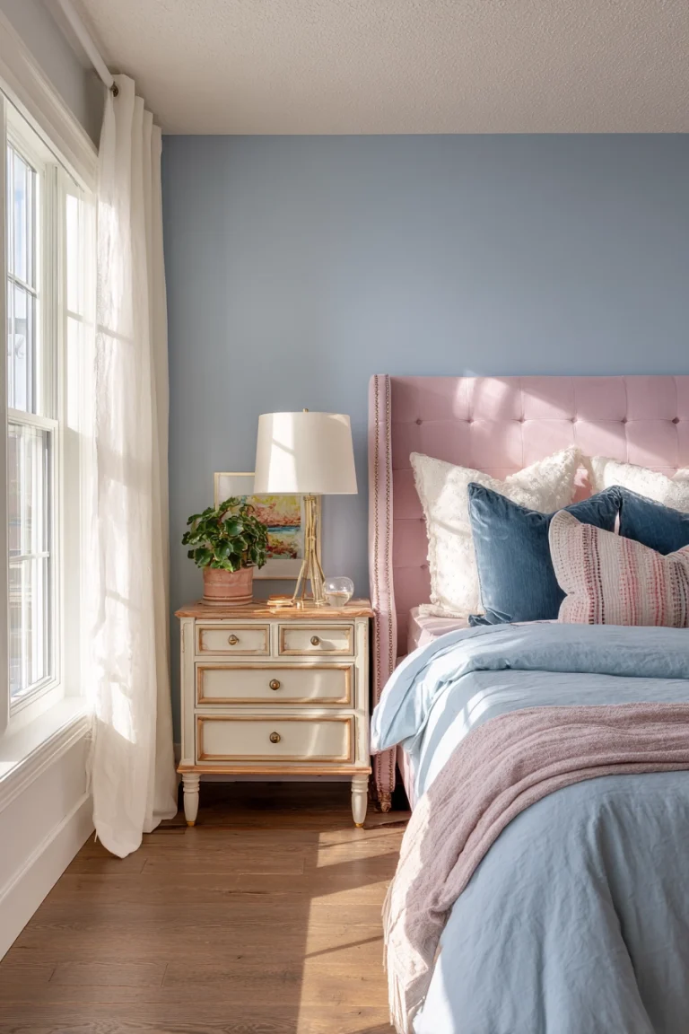 pink and blue bedroom 1
