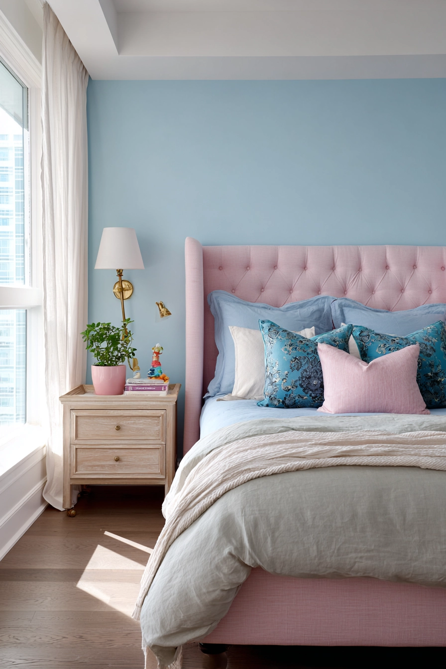 pink and blue bedroom 2