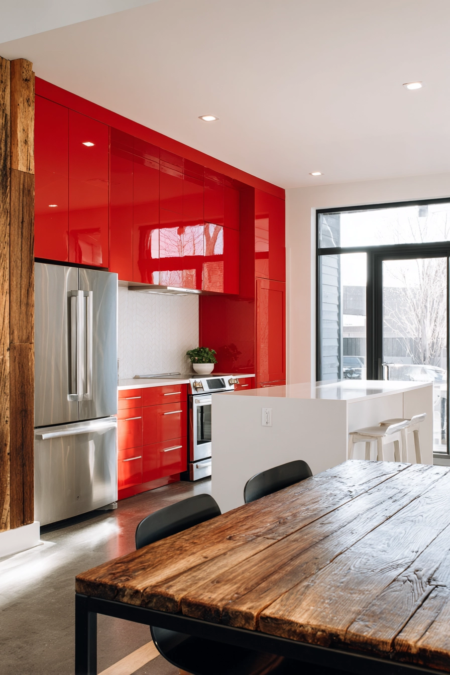 red kitchen cabinets 3