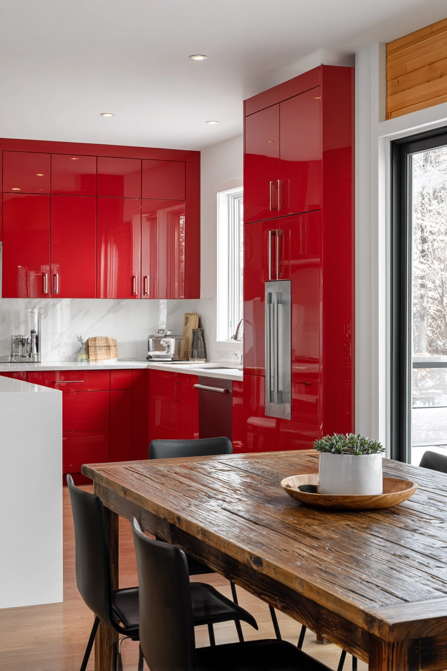 red kitchen cabinets 4