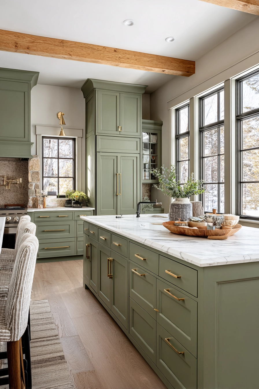 sage green kitchen 1